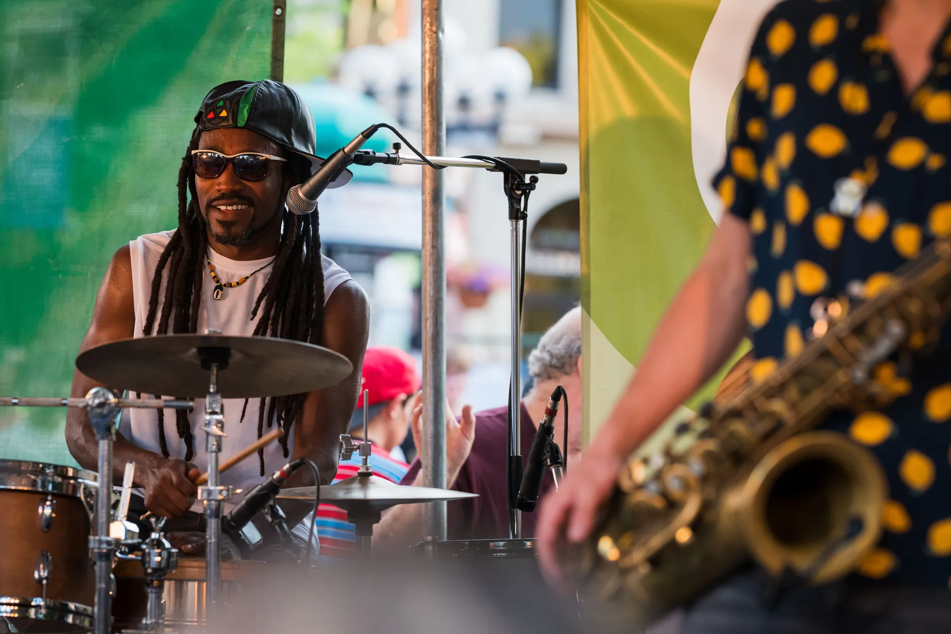 Atta Addo on drums